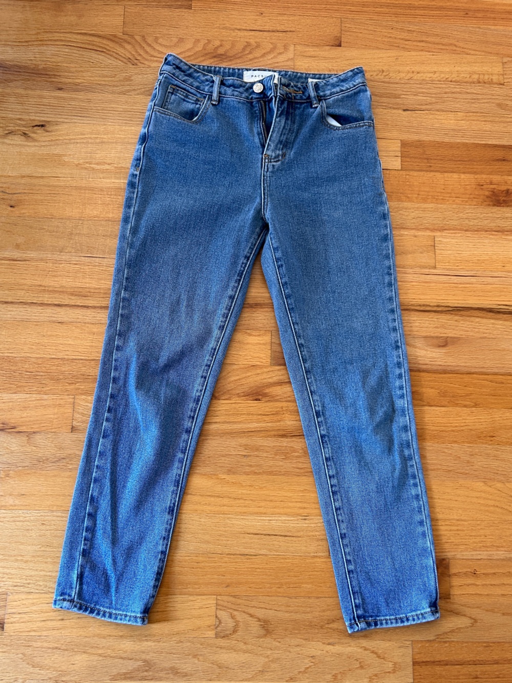 PacSun Women's Mid-Rise Straight Leg Blue Jeans